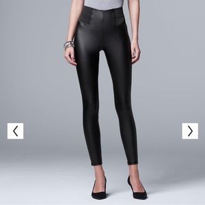 Simply Vera, Vera wang faux leather leggings